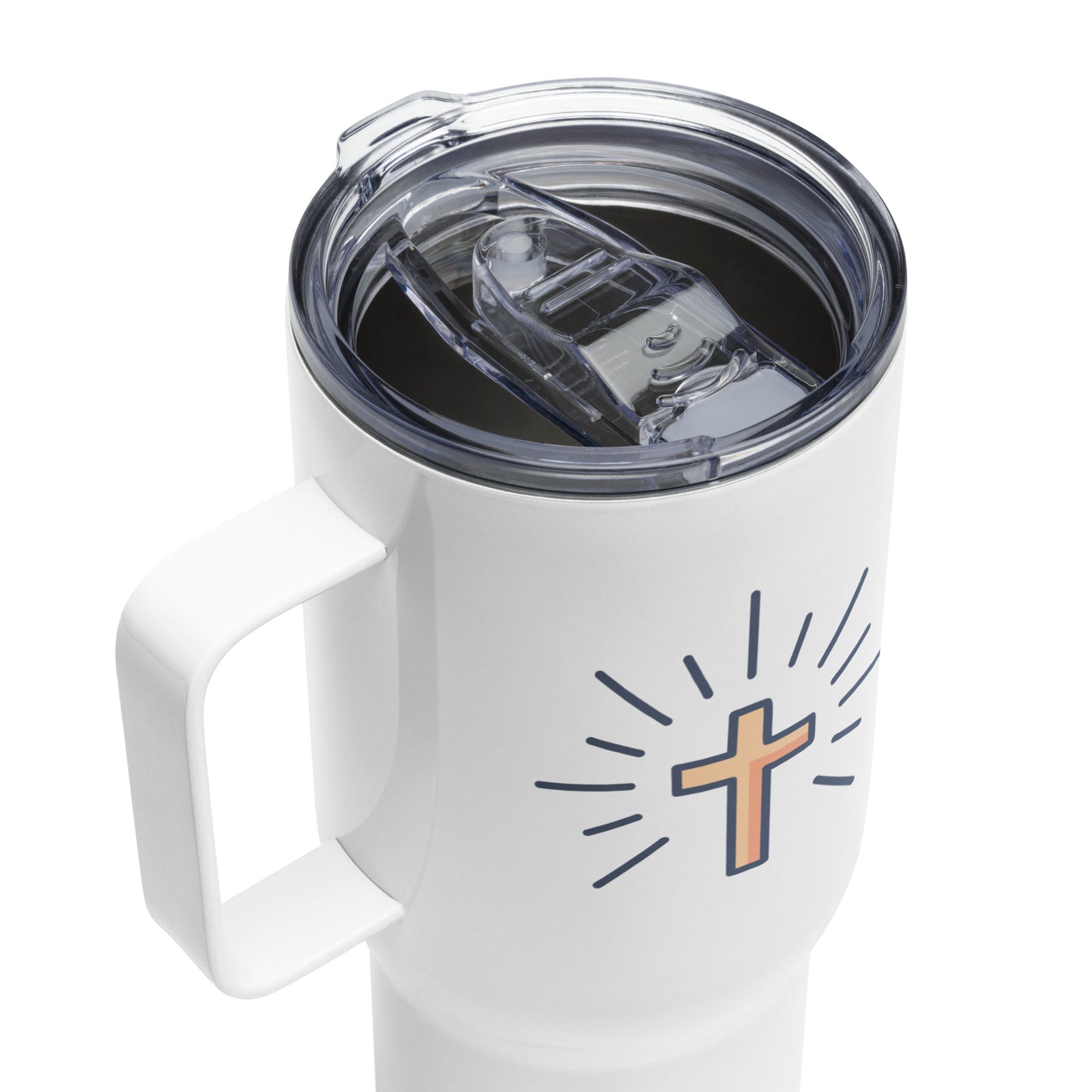 travel mug with handle